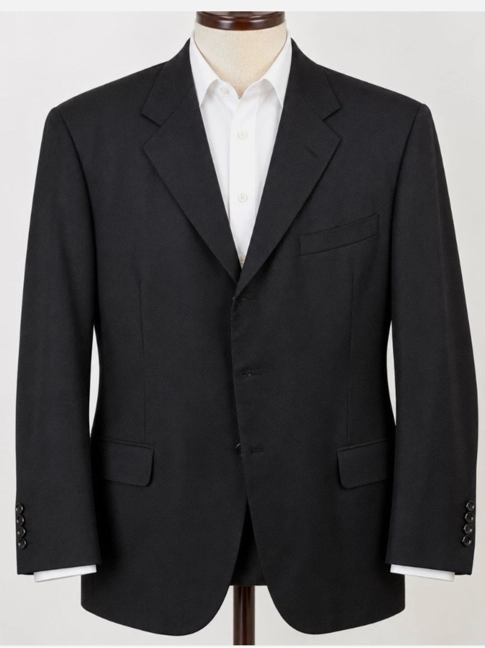 Oxxford Clothes 46L Navy Blue Super 100's Solid Blazer Pre Owned Side Vents$1995